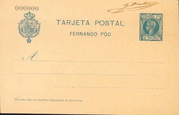 1114 | Fernando Poo. Entero Postal