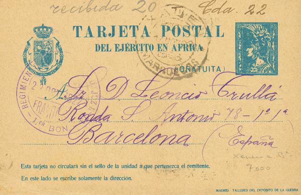 1350 | Entero Postal. Entero Postal Militar