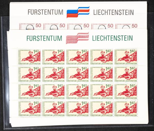 1041 | Liechtenstein. Stock de Series y Sellos