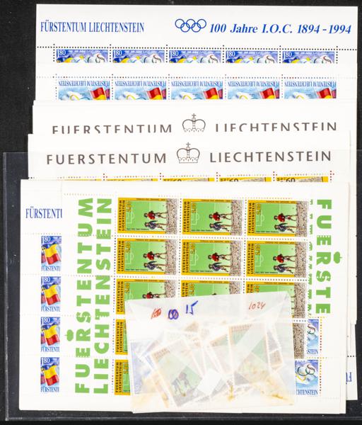 1072 | Liechtenstein. Stock de Series y Sellos