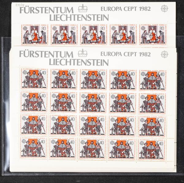 823 | Liechtenstein. Sets and stamps stock