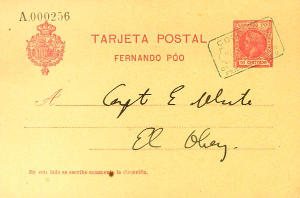 1119 | Fernando Poo. Entero Postal