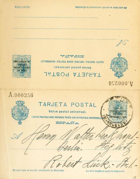 1187 | Spanish Marocco. Postal Stationery