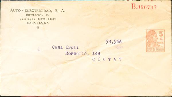 0000112820 - Entero Postal. Privado