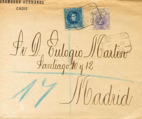 0000115244 - España. Alfonso XIII Correo Certificado