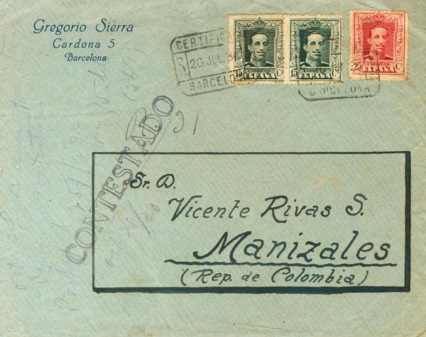 0000115568 - España. Alfonso XIII Correo Certificado