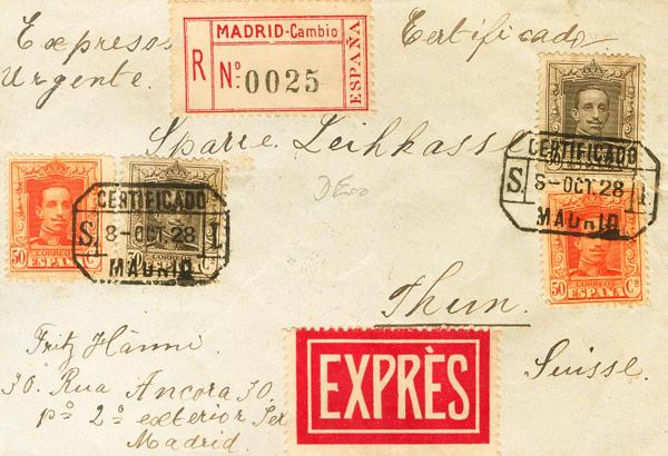 0000115584 - España. Alfonso XIII Correo Certificado