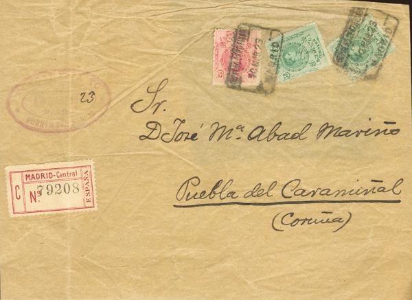 0000117077 - España. Alfonso XIII Correo Certificado