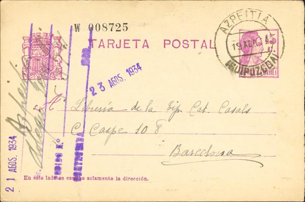 0000117107 - País Vasco. Historia Postal