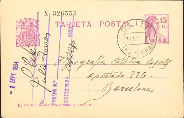 0000117115 - Navarra. Historia Postal