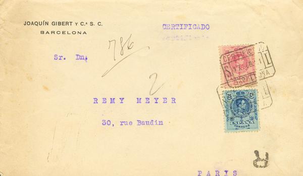 0000117139 - España. Alfonso XIII Correo Certificado