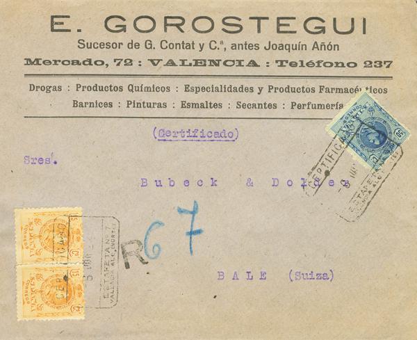 0000129296 - España. Alfonso XIII Correo Certificado