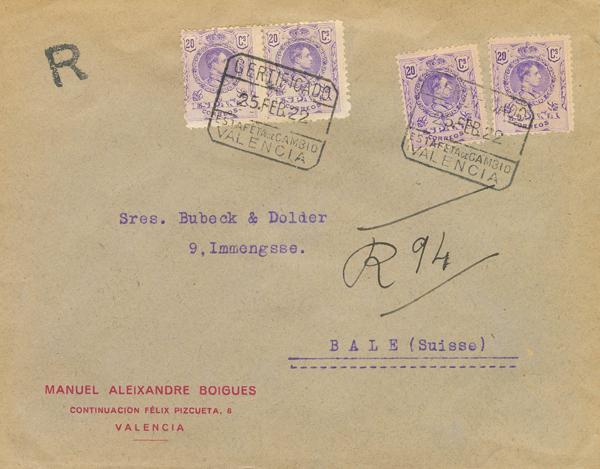 0000129297 - España. Alfonso XIII Correo Certificado