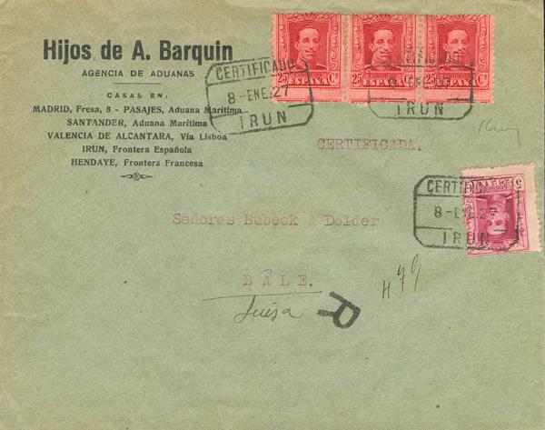 0000129306 - España. Alfonso XIII Correo Certificado