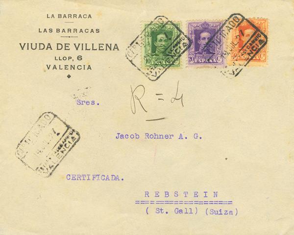 0000129308 - España. Alfonso XIII Correo Certificado